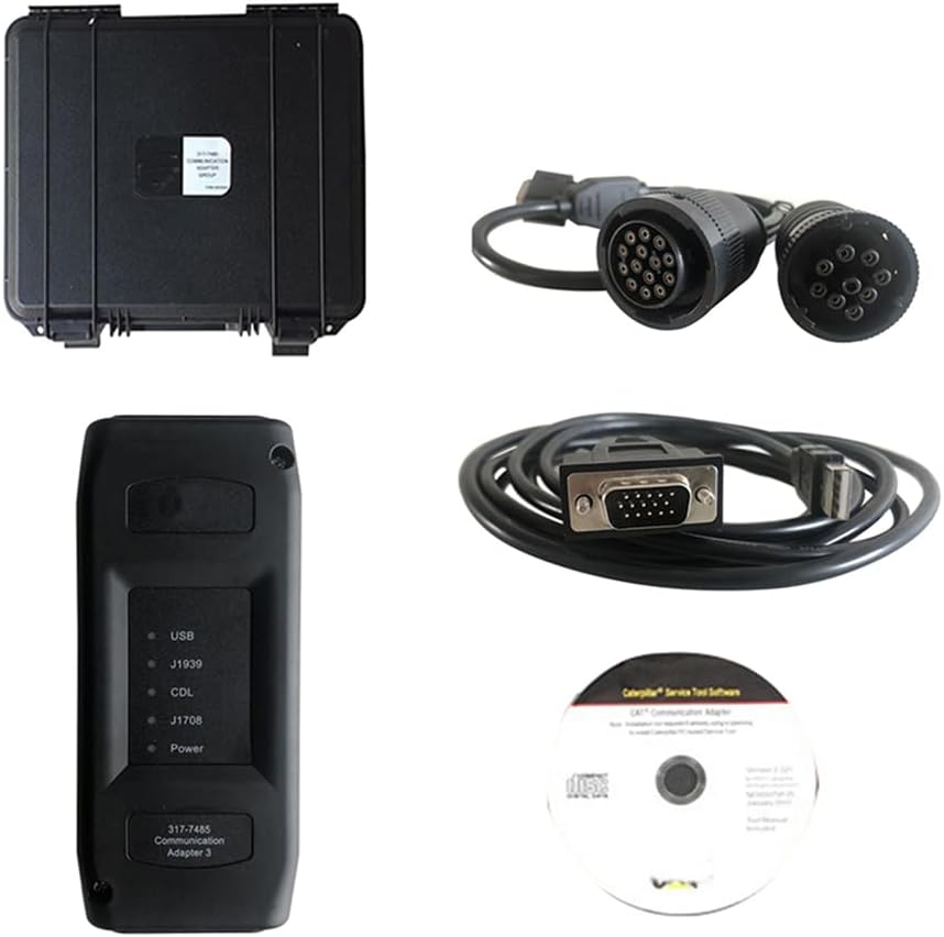MSparts ET3 Diagnostic Test Tool 9/14 Pins Version 2019C 2020A Communication Adapter Group ET III Scanner Tool 317-7485 317-7484 3177485 Fit for Caterpillar CAT Heavy Machinery Truck Excavator
