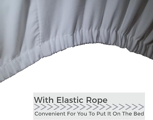 Miniatura 5 de Juego de sábanas de 3 piezas, sábana bajera ajustable de microfibra de 1400 unidades, bolsillo profundo de 15 pulgadas, resistente a las arrugas y a