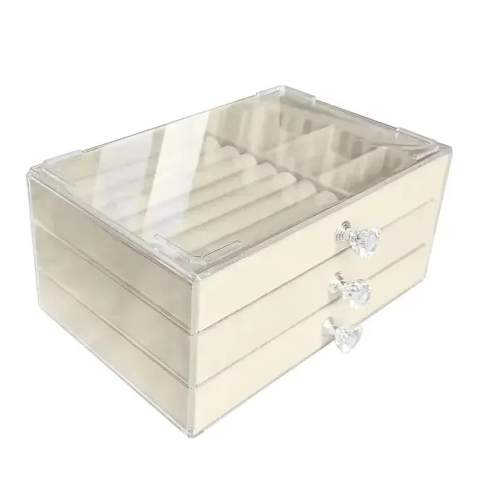 YUSUZH 1 Piece Of Three-layer Box Drawer Storage Earrings Necklace Ring for Rings, Earrings