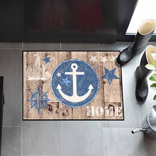 Salonloewe Doormat Washable 50 x 75 cm Welcome Home Anchor Wood SLD1294 Mat, Various Colours - Image 3