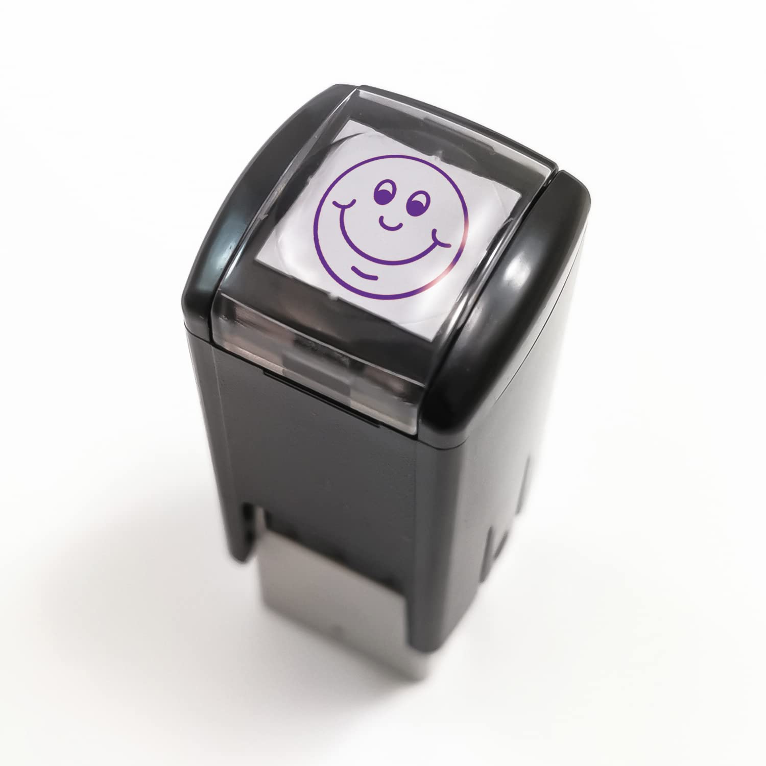 Mini Smiley Happy Face Pre Inked School Reward Feedback Marking Stamper Stamp 10mm Primary Teaching Services (Purple)