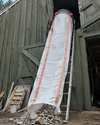 benut 10ft Construction Trash Chute Heavy Duty Debris Chute for Roof/Window/Balcony Multi-Section Connectable Slide Chute System for Construction Waste Removal Includes Zip Ties