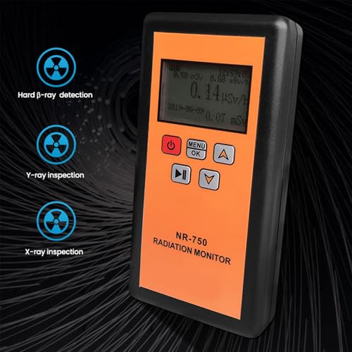 Image of NR-750 Handheld Portable Nuclear Radiation Detector LCD Display Household Radioactive Tester Geiger Counter Detection Sound Vibrations Light Triple Alarm Practical Nuclear Radiation Detector