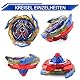 Hozuumo Battling Tops Turbo Starter Set, 4D Metall Fusion Kampfkreisel, Arena Spinning Tops mit Launcher, Geschenk-Sets für Kinder,1-4