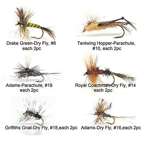 Eupheng Best Assortment Flies Combo Carp Flies Wet Trout Fishing Flies Dry Flies,Nymphs,Streamers,Salt Water Flies With Silicone Fly Box Packing  thumb #1