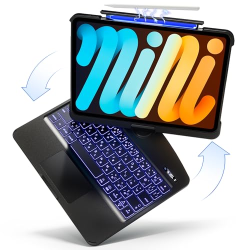 Amazon.co.jp: iPad mini 6/7(A17 Pro)キーボード付きケース 対応 360