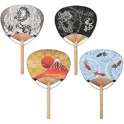 Terra Distribution Japanese Fan [ Designed in Japan ] 4 Pieces Set [ for Decorative Folding Fan/Folding Hand Fan/Chinese Fan/Bamboo Fan/Clack Fan/Rave Fan Lovers ] Cover