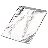 ANGEL’S PEEL LOUNGE Insulated Aluminum Foil Hamburger Bags - Precut Tin Foil Wraps For Burgers, Sandwiches, Hot Dogs, Heavy Duty Non Stick Grease-Resistant Food Wrapping, 6” x 11/8” x 61/2 100 PACK