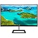 Philips Computer Monitors 322E1C 32" Super-Curved Frameless Monitor, Full HD VA, 104% sRGB, Adaptive-Sync 75Hz, VESA, 4Yr Advance Replacement Warranty, Black/Silver