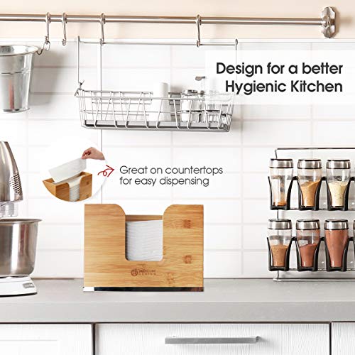 image for J JACKCUBE DESIGN JackCubeDesign Bamboo Paper Towel Dispenser Wall Mou