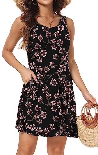 Image of Short /Long Sleeve Women's Cold Shoulder Dress with Pockets Casual Swing T-Shirt Dresses