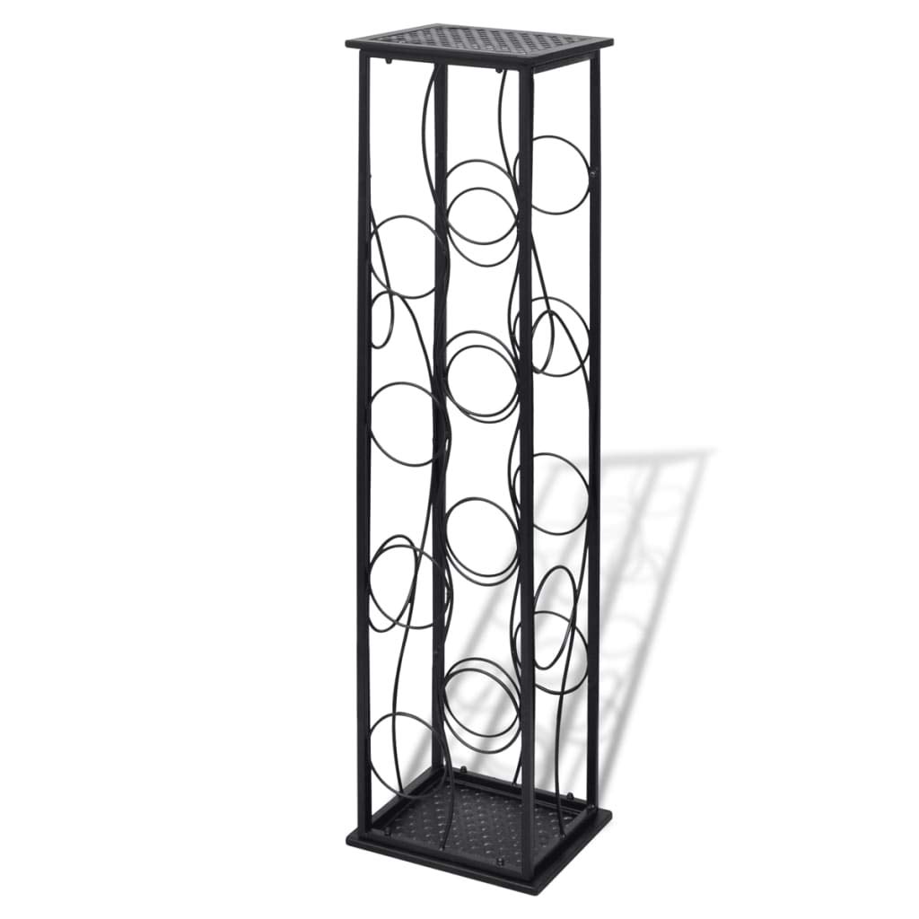 VIDAXL Wine Rack - 8 Bottle Capacity - Metal - Black