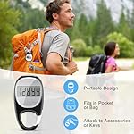Simple Pedometer for Walking, Accurate Step Tracker with Carabiner, 3D Step Counter for Men Seniors - Image 5