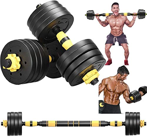 Tengma Adjustable Weights Dumbbells Set 88LBS,Adjustable Dumbbell Free Weights Dumbbells Set for Men and Women with Connecting Rod Can Be Used As Barbell for Home Gym Work Out Training