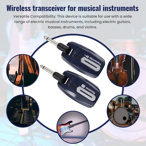 Sistema inalámbrico para guitarra USB recargable Sistema inalámbrico transmisor y receptor para guitarra eléctrica, A miniatura 3