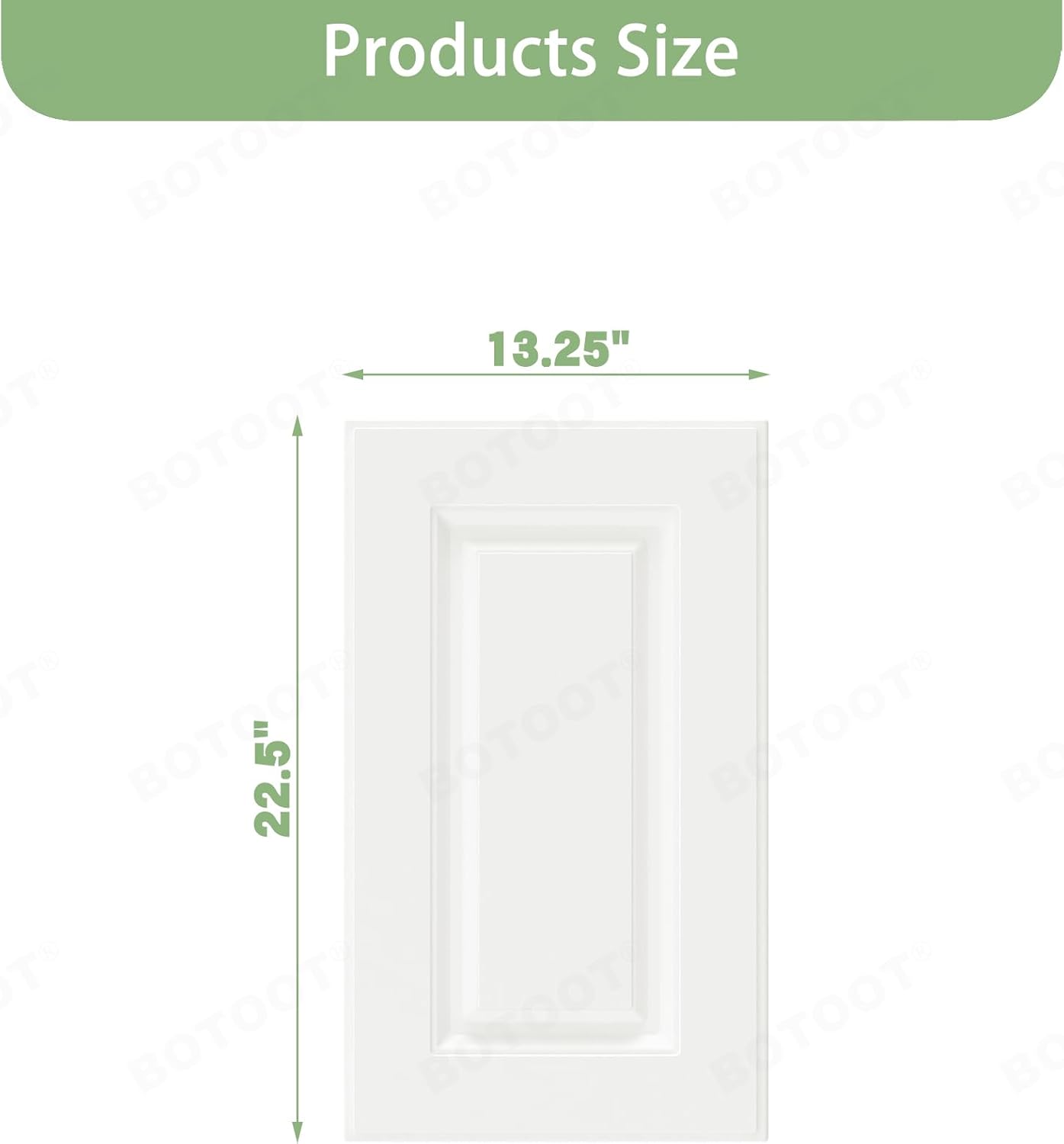 Built-in Cabinet Doors - Cabinet Replacement Doors for Kitchen, Living Room, Bedroom, Bathroom - 22.5 Inch High (White, 13.25 Inch Wide)