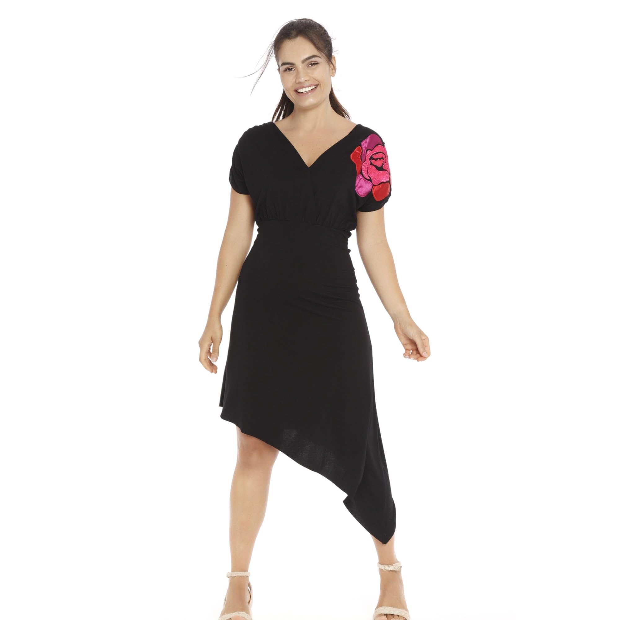 Mamatayoe Vestido Purpurea para Mujer, Negro