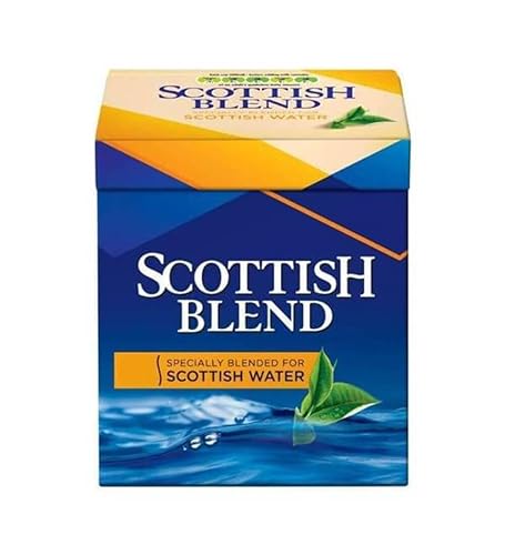 Scottish Blend - Té negro de hojas sueltas de 80 bolsas de pirámide, té suelto especialmente mezclado para aguas escocesas, certificado Rainforest