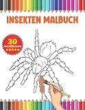 Insekten Malbuch: 30 insekten Illustrationen für kinder und Erwachsene . Große Insekt Geschenke für Kinder. - Cruze Faster 