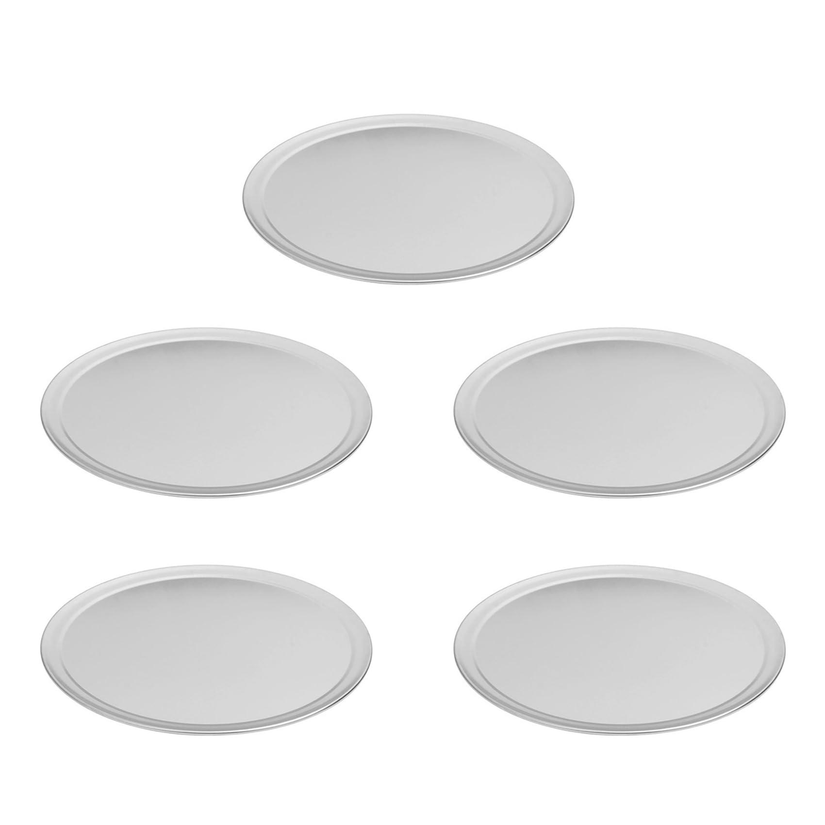 Hndhbfgrt 5pcs 12-Inch Wide Rim Aluminum Pizza Pan Baking Tray -, Perfect Bake