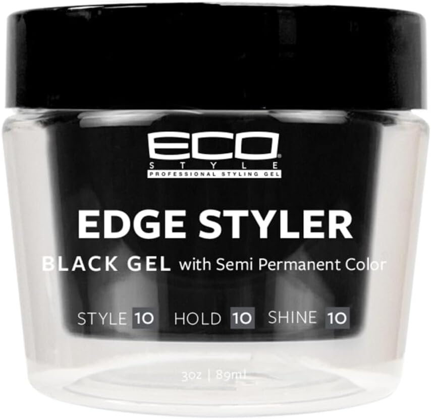 Styler Ecoco Eco Pomade Black Gel With Semi Permanent Color Strong Hold 3 oz