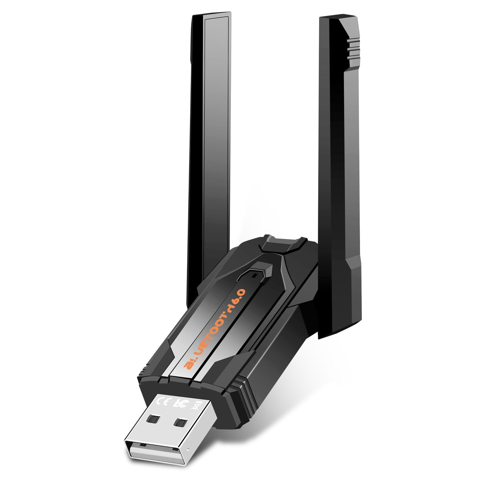 Adaptador Bluetooth 6.0 USB Dongle para PC, USB Bluetooth Stick para ratón, soporta hasta 5 dispositivos al mismo tiempo, gran alcance, baja latencia, compatible con Windows 11/10/8.1, antena doble