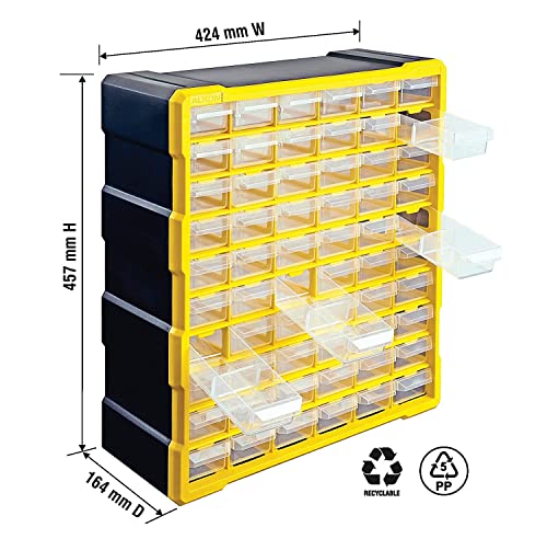 Image of Aadvay Enterprises Component Organisers [ACO] WITH MULTIPLE DRAWERS For Small Parts Storage (60 Drawers)