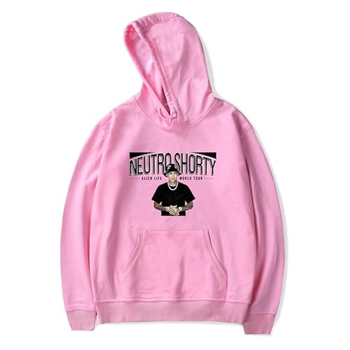 Photo de RYSXJLX Neutro Shorty Merch Alien Life Tour Sweat à capuche unisexe décontracté classique à manches longues Style rappeur HipHop (XXL, rose), rose, XXL