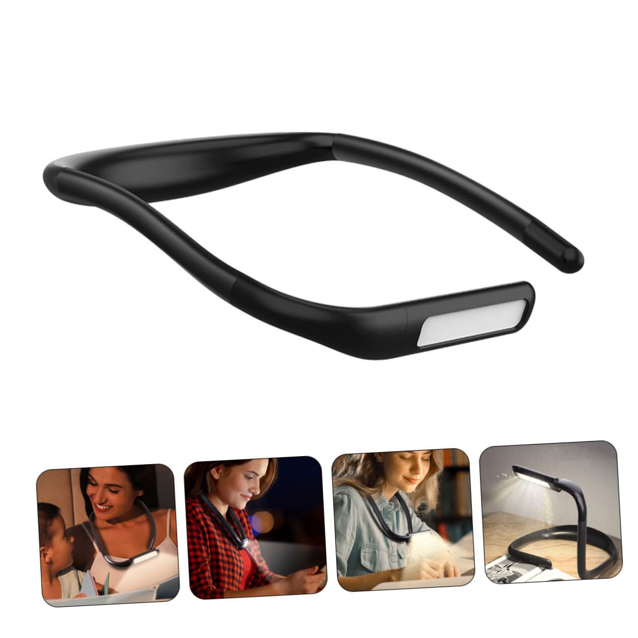 Alipis Lampe de Lecture LED Rechargeable Cou, Éclairage Uniforme et Protégé Yeux Bras Flexible, 3 Couleurs Réglables, Batterie 1800mah, pour Lire Lit