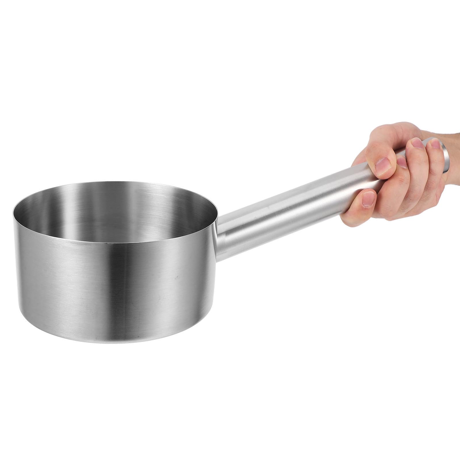 cucharón de sopa de acero inoxidable mango reforzado utensilio de cocina para uso doméstico y riego de verduras color plata