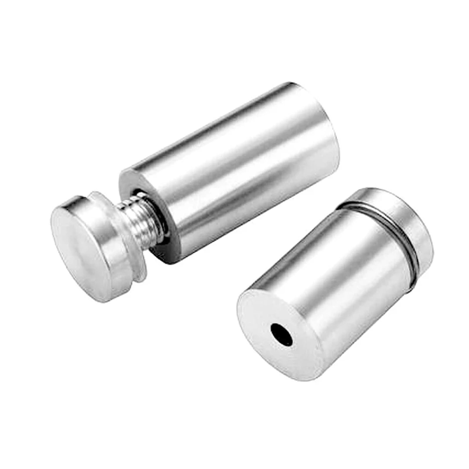 Tornillo de fijación para vidrio, Tornillos de separación acero inoxidable plateados for montaje en pared, letrero acrílico vidrio, 45 Uds(12x20mm 45pcs)