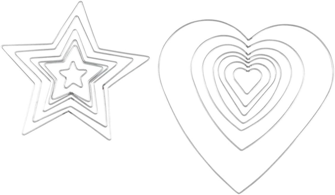 13pcs Heart Pentagram Dream Catcher Hoop Ring for DIY Craft Evil Eye Decor