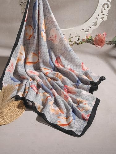 Image of Viscose Scarf for Women | Lightweight & Long | Stole for Women - Stylish Design | Neck Scarf, Hair Scarf, & Head Scarf for Women & Girls | All Season Accessory