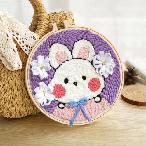 3 Stück Punch Needle Stoff 40x40 cm – Mönchstoff Tufting Stoff – Bild 4