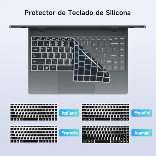 BMAX Ordenador Portátil Intel N150 (hasta 3,6 GHz) Pantalla Táctil 14 Pulgadas Laptop 16GB RAM 512GB SSD Win 11 PC Portatil Teclado Retroiluminado BT5.0, Tipo C, USB 3.2 Protege el Teclado Español - imagen 10