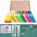 Queta 24 Colores Arcilla Polimérica Plastilina Seguro no tóxico y Suave 500g Juego de Arcilla Artisanal con Herramientas de Modelado Accesorios Regalo para niños