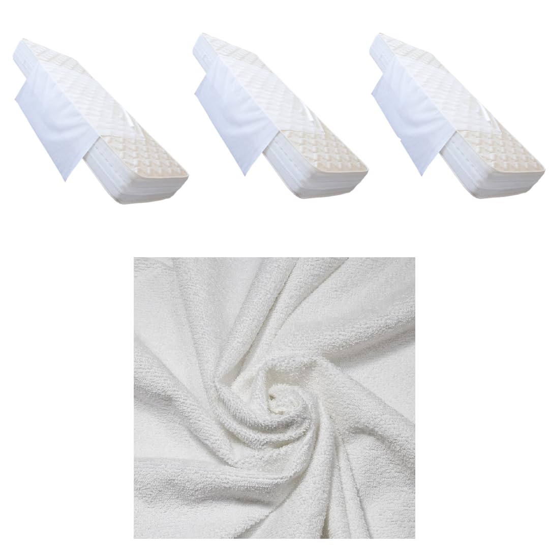 3 Traverse Coprimaterasso Impermeabili Cotone Spesso 120x240 cm – Protezione Totale per Letto Matrimoniale – Assorbenti, Traspiranti e Lavabili Oltre 200 Volte – Certificato OEKO-TEX Classe I