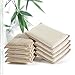Esponjas absorbentes naturales de bambú JEBBLAS para limpieza de cocina, esponjas reutilizables para lavar platos, color beige (paquete de 8)