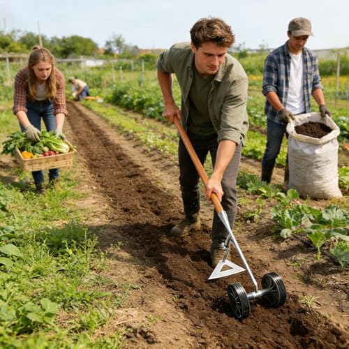 Charrue-cultivateur multifonction à double roue pour désherbage efficace - 4