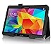 ProCase Samsung Galaxy Tab 4 10.1 Tablet Case - Bi-Fold Stand Cover Case for 10 inch Galaxy Tab 4 (2014 Released), with auto Sleep/Wake, Hand Strap, Also Compatible with Galaxy Tab 3 10.1 (Black)