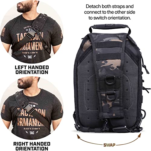 Tacticon Battlepack Lite | Tactical Everyday Sling Pack | Combat Veteran Owned Company | Edc Backpack Bag | 7L Bug Out Bags #TOP3