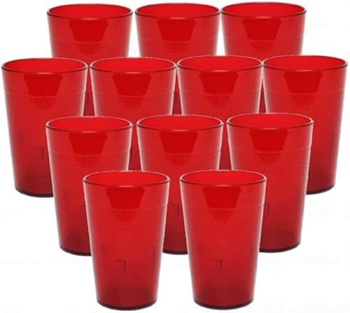 Vista 56 de Juego de 12 vasos de color transparente de 5 oz. Vasos de té helado reutilizables de alta calidad, apilables, aptos para lavavajillas, resistentes a