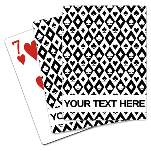 jakilee Custom Monogrammed Playing Cards Deck - Personalized Playing Cards with Name & Text | Premium Wedding, Anniversary for Him/Her | Custom Name Deck Cards (Black)