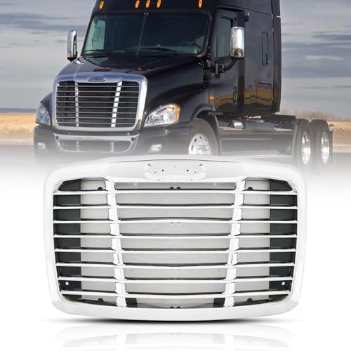 Front Grill Compatible with 2008-2017 Freightliner Cascadia Chrome Bumper Upper Grille Plastic W/Bug Screen Painted by Yeipinox - Used condition - US$221.53