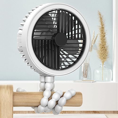 Ventilateur portable à piles à trépied flexible multidirectionnel 3 vitesses