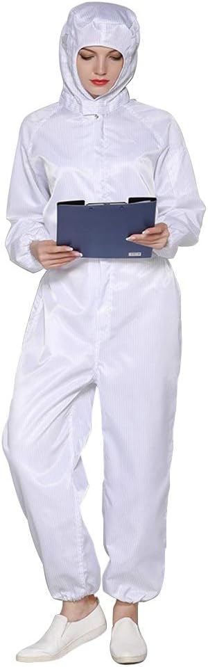 Jlong Washable Clothing with Attached Hood, Elastic Cuff, Elastic Wrist, Reusable Large Unsex Workwear Clothing Suit for Women Men : Clothing, Shoes & Jewelry