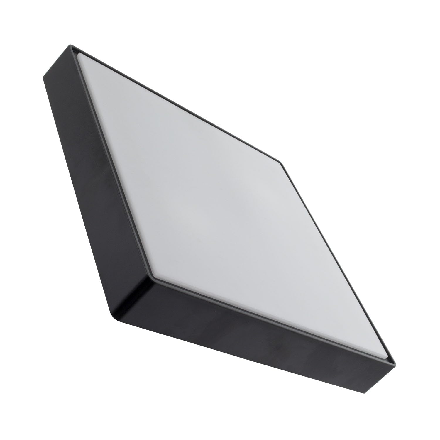 LEDKIA Plafón Cuadrado para Exterior IP65 Julius Negro | IP65 | Para 2 Bombillas LED E27 | Para Jardín; Balcón; Fachada | Negro