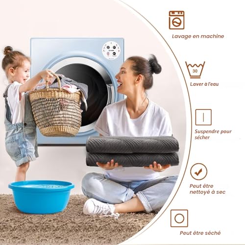Housse Canapé Flanelle Extensible Antidérapante QHAIYYBF