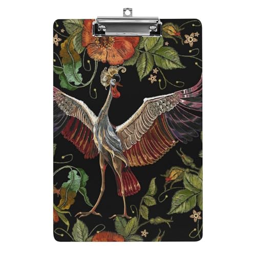 Porte-document A4 oiseaux et fleurs pour prendre des notes au bureau