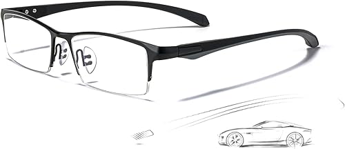 Miniatura 8 de Lentes bloqueadores azules para hombre, rectangulares sin armazón, para computadora, luz azul, antirreflejos, para juegos UV (anteojos de metal azul